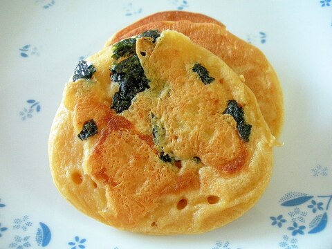 おつまみに！焼き海苔とチーズの大豆粉パンケーキ♪